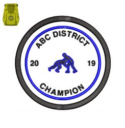 abc district embroidery logo for bag ,logo embroidery, embroidery design, logo nike embroidery