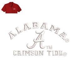 alabama crimson tide embroidery logo for polo shirt,logo embroidery, embroidery design, logo nike embroidery