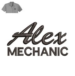 alex mechanic embroidery logo for polo shirt,logo embroidery, embroidery design, logo nike embroidery