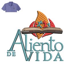 aliento de vida embroidery logo for polo shirt,logo embroidery, embroidery design, logo nike embroidery