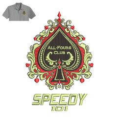 all fours club speedy embroidery logo for polo shirt,logo embroidery, embroidery design, logo nike embroidery