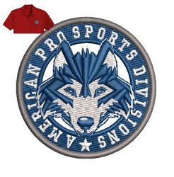 american pro sports embroidery logo for polo shirt ,logo embroidery, embroidery design, logo nike embroidery