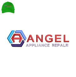 angel appliance repalr 3d puff embroidery logo for cap,logo embroidery, embroidery design, logo nike embroidery