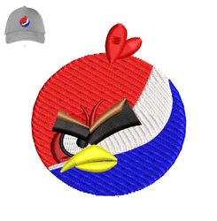 angry birds embroidery logo for cap,logo embroidery, embroidery design, logo nike embroidery