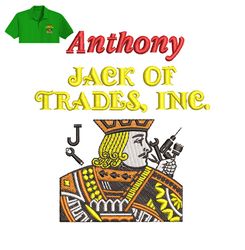 anthony jack of trades inc embroidery logo for polo shirt,logo embroidery, embroidery design, logo nike embroidery