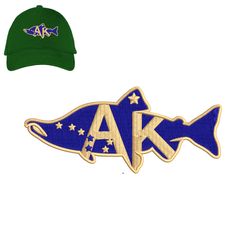 ar fish embroidery logo for cap,logo embroidery, embroidery design, logo nike embroidery