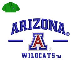 arizona wildcats embroidery logo for polo shirt ,logo embroidery, embroidery design, logo nike embroidery