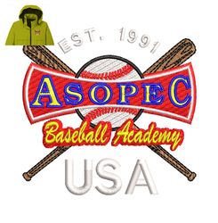 asopec usa embroidery logo for jacket,logo embroidery, embroidery design, logo nike embroidery