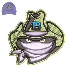 gwinnett bandits embroidery logo for cap,logo embroidery, embroidery design, logo nike embroidery