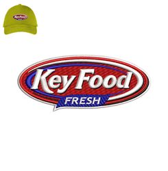 key food embroidery logo for cap,logo embroidery, embroidery design, logo nike embroidery
