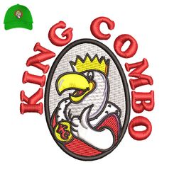 king combo embroidery logo for cap,logo embroidery, embroidery design, logo nike embroidery