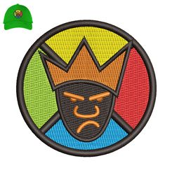 king face embroidery logo for cap,logo embroidery, embroidery design, logo nike embroidery