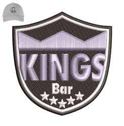 kings bar 3d puff embroidery logo for cap,logo embroidery, embroidery design, logo nike embroidery