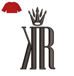 kr letter embroidery logo for t shirt,logo embroidery, embroidery design, logo nike embroidery