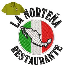 la nortena flag embroidery logo for polo shirt,logo embroidery, embroidery design, logo nike embroidery