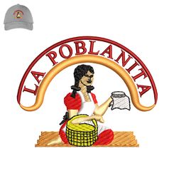 la poblanita embroidery logo for cap,logo embroidery, embroidery design, logo nike embroidery