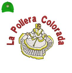 la pollera colorada embroidery logo for cap,logo embroidery, embroidery design, logo nike embroidery