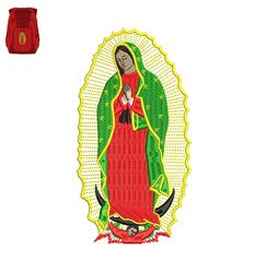 lady guadalupe embroidery logo for bag,logo embroidery, embroidery design, logo nike embroidery