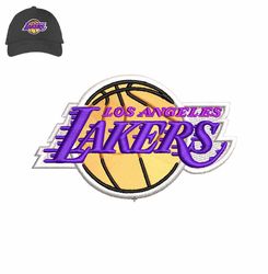 lakers 3d puff embroidery logo for cap,logo embroidery, embroidery design, logo nike embroidery