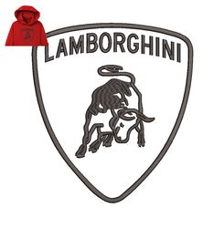 lamborghini embroidery logo for hoodie,logo embroidery, embroidery design, logo nike embroidery