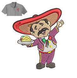 mexican chef embroidery logo for polo shirt,logo embroidery, embroidery design, logo nike embroidery
