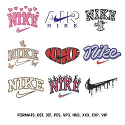 nike embroidery design file, swoosh nike embroidery design pes, nike embroidery bundle