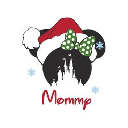 mommy mickey svg, disney svg, mommy svg, santa hat svg, minnie mouse svg, snow svg, winter svg, disney palace svg, child