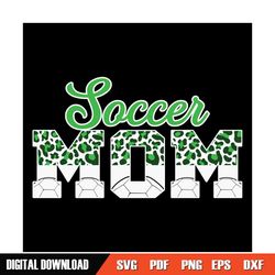 soccer mom green leopard print svg