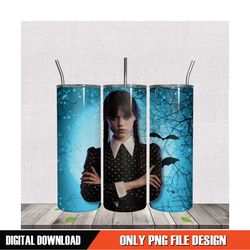 wednesday 20oz skinny tumbler sublimation design png