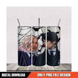 enid sinclair and wednesday tumbler design png