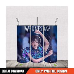 wednesday addams 20oz skinny tumbler png