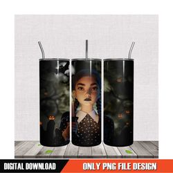 wednesday halloween design 20oz tumbler png