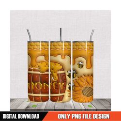 honey bee 20oz tumbler design idea png