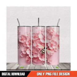 pinky bee blossom 20oz tumbler png