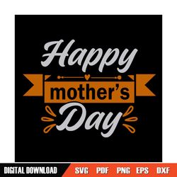 happy mother day ribbon svg