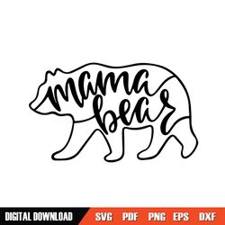 mama bear silhouette vector svg