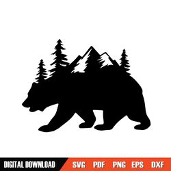 bear mountain back silhouette svg