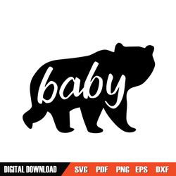 baby bear mother day svg