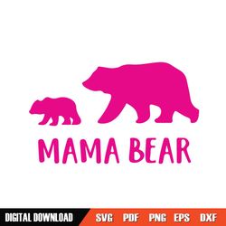 mama bear pink mother day svg