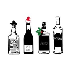 vodka jolly juice svg, drinking svg, santa hat svg, tequila svg, jolly juice svg, whiskey svg, vodka svg, christmas svg,