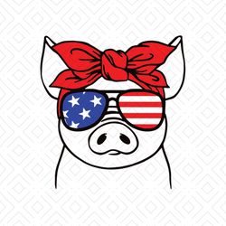 4th of july pig svg, independence svg, 4th of july svg, pig svg, pig vector, pig clipart, pig lovers, american pig svg,