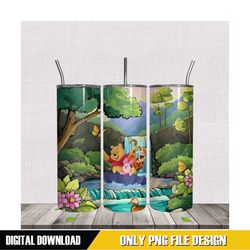 poor and friends play in waterfall tumbler wrap png