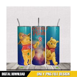 farmer winnie the pooh tumbler sublimation png