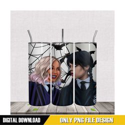 enid sinclair and wednesday tumbler design png