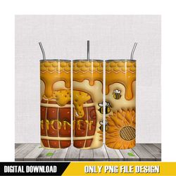 honey bee 20oz tumbler design idea png