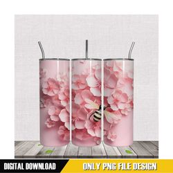 pinky bee blossom 20oz tumbler png