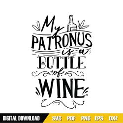 my patronus is a bottle of wine svg