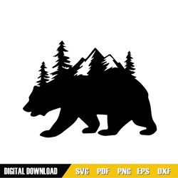 bear mountain back silhouette svg