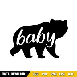 baby bear mother day svg