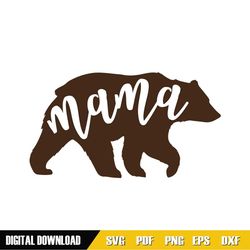 mama grizzly bear mother day svg